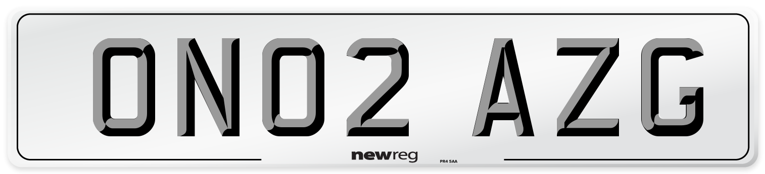 ON02 AZG Number Plate from New Reg